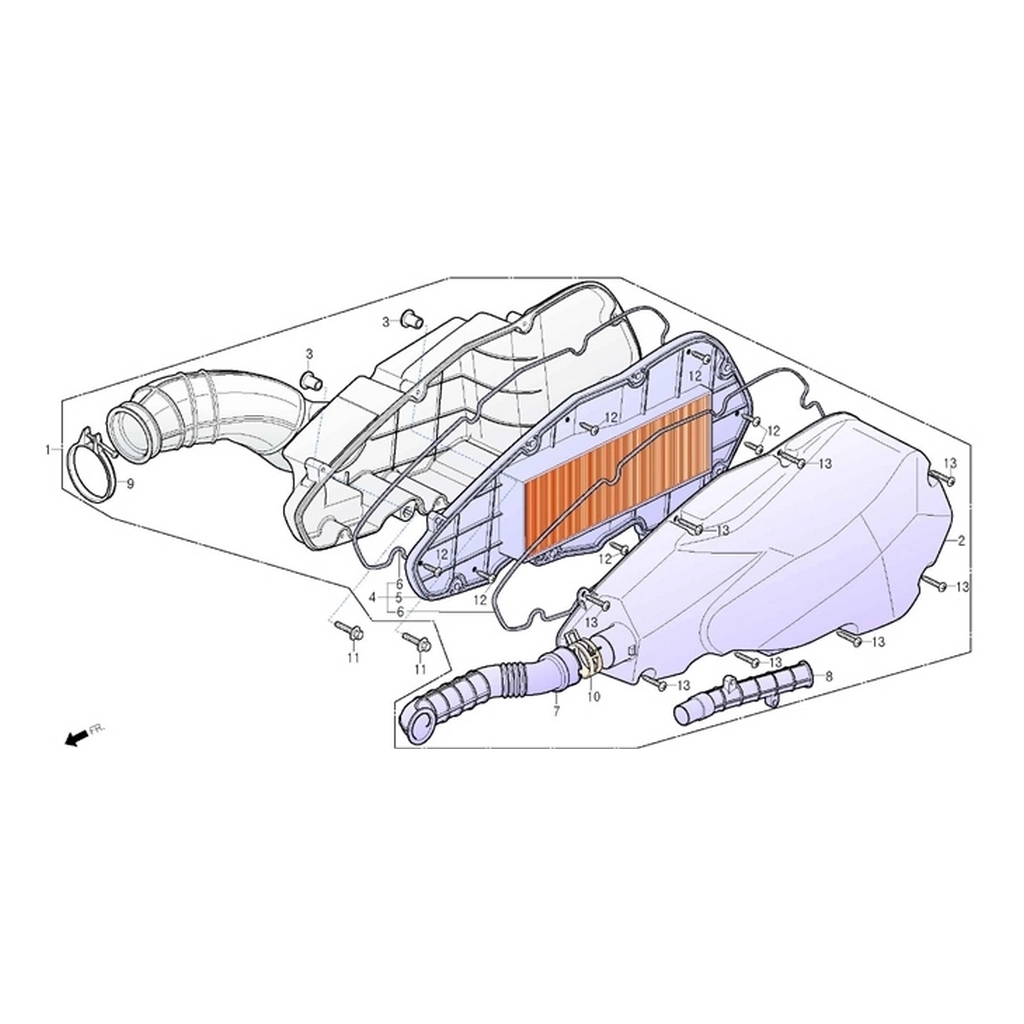DAELIM SV250 (DL250-S3) HAVA FILITRESI KOMPLE #DL250-S3 F1901